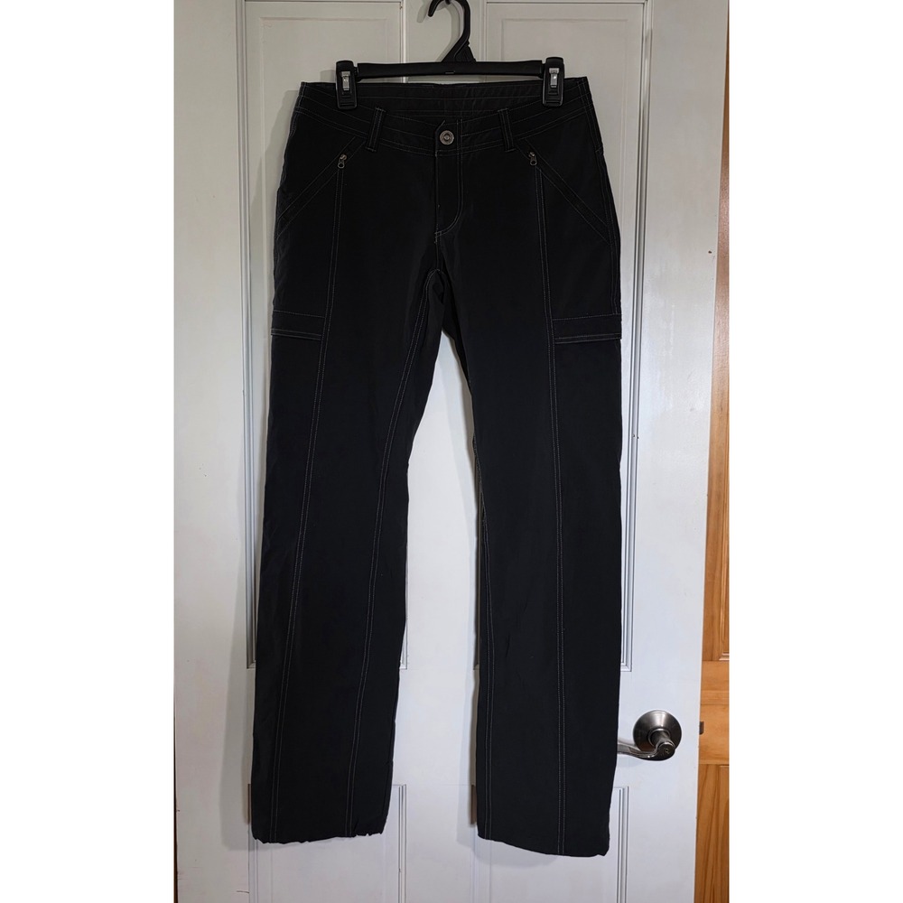 Kuhl Splash Hiking Pants Womens 6 Reg Black Cargo Outdoor Straight Leg Stretch